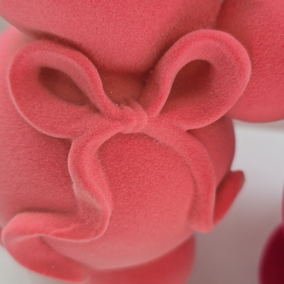 New 2 Flocked Poodle Tabletop Decoration Ashland Berry Jolly Collection - Picture 6 of 7